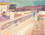 Louis Moilliet: Strasse in Sitges I