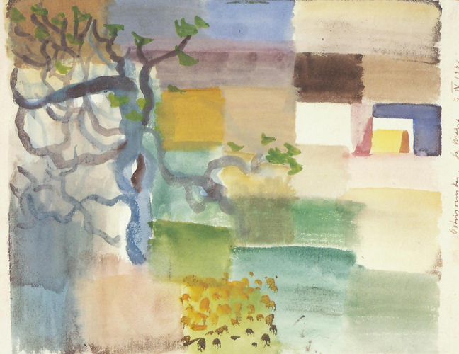 Louis Moilliet: Landschaft mit Baum. La Marsa
